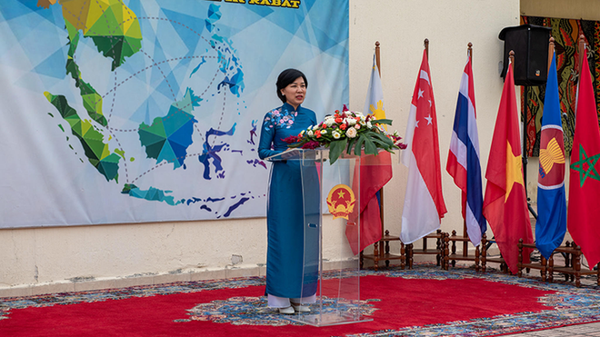 Vietnam preside ceremonia de izamiento de bandera de ASEAN en Marruecos ảnh 2 Vietnam preside ceremonia de izamiento de bandera de ASEAN en Marruecos ảnh 2