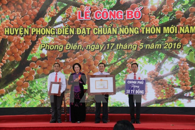 Líder parlamentaria vietnamita elogia construcción de nueva ruralidad en Can Tho ảnh 1 Líder parlamentaria vietnamita elogia construcción de nueva ruralidad en Can Tho ảnh 1