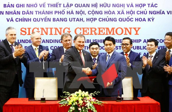 Hanoi y Estado de Utah de EE.UU. fortalecen relaciones de cooperación ảnh 1 Hanoi y Estado de Utah de EE.UU. fortalecen relaciones de cooperación ảnh 1