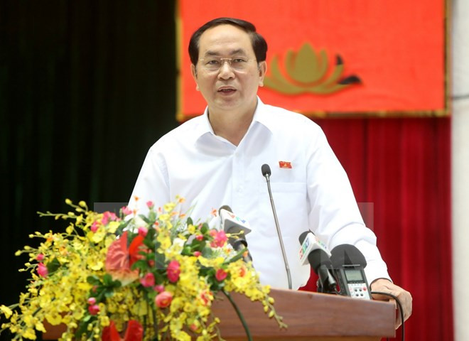 Presidente de Vietnam sostiene contactos con votantes en Ciudad Ho Chi Minh ảnh 1 Presidente de Vietnam sostiene contactos con votantes en Ciudad Ho Chi Minh ảnh 1