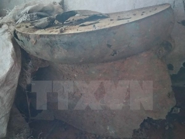 Descubren tambor de bronce de dos mil años en Vietnam. ảnh 1 Descubren tambor de bronce de dos mil años en Vietnam. ảnh 1