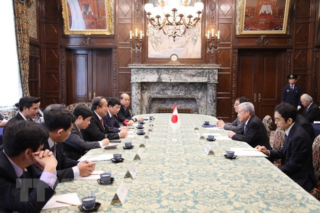 Vicepremier de Vietnam sostiene reuniones con dirigentes de Japón e Indonesia ảnh 1 Vicepremier de Vietnam sostiene reuniones con dirigentes de Japón e Indonesia ảnh 1