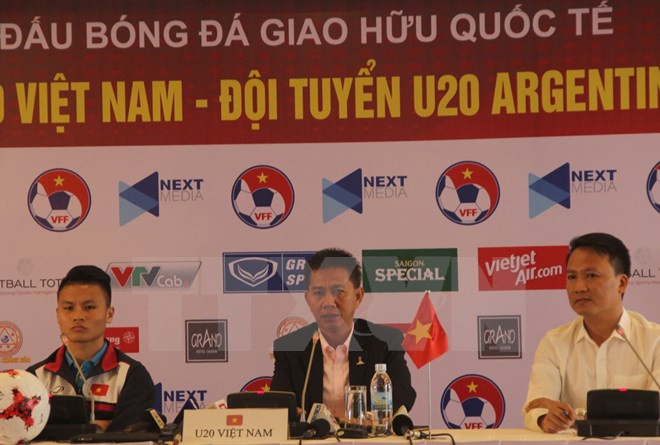 Equipo sub-20 de Vietnam listo para partido amistoso de fútbol con Argentina ảnh 1 Equipo sub-20 de Vietnam listo para partido amistoso de fútbol con Argentina ảnh 1