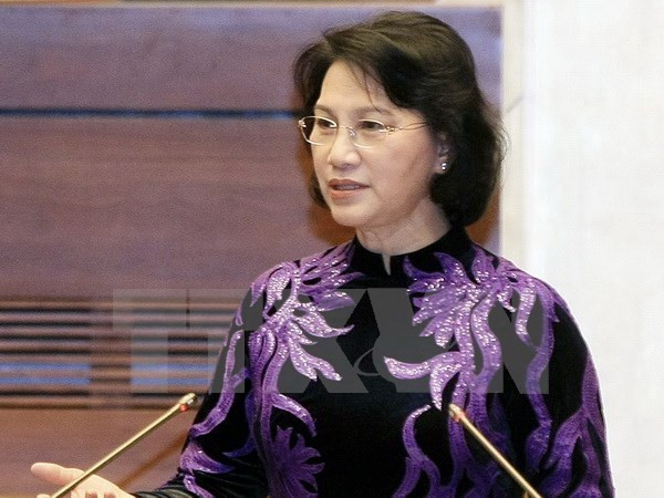 Presidenta del Parlamento de Vietnam recibe al dirigente legislativo de Myanmar ảnh 1 Presidenta del Parlamento de Vietnam recibe al dirigente legislativo de Myanmar ảnh 1