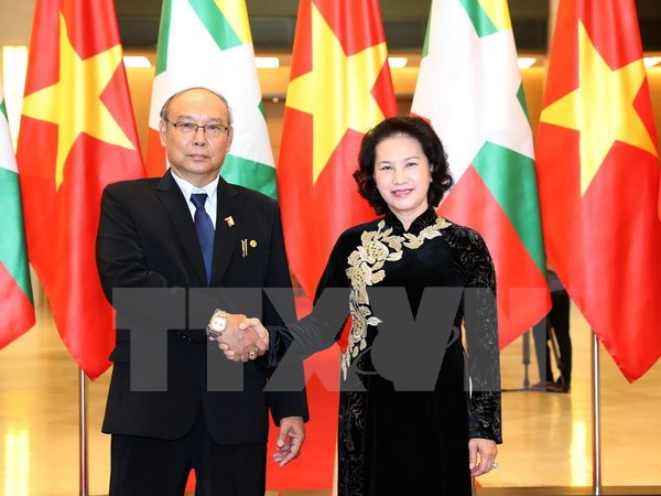 Líder legislativo de Myanmar concluye visita a Vietnam ảnh 1 Líder legislativo de Myanmar concluye visita a Vietnam ảnh 1