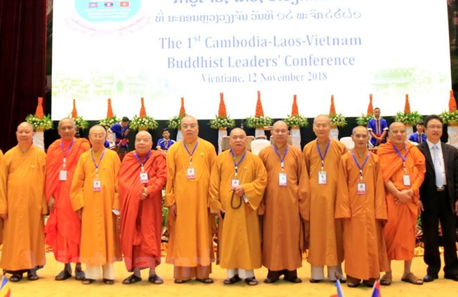 Celebran primera conferencia de líderes budistas Vietnam-Laos-Camboya ảnh 1 Celebran primera conferencia de líderes budistas Vietnam-Laos-Camboya ảnh 1
