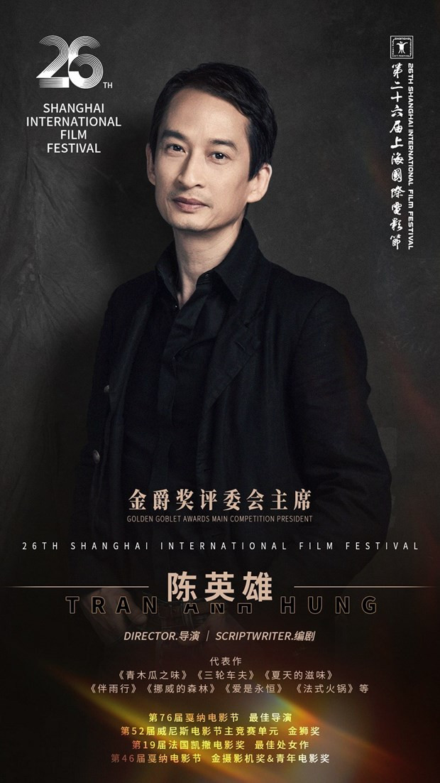 Director de origen vietnamita presidirá jurado de premios Golden Goblet del Festival de Cine de Shanghái ảnh 1 Director de origen vietnamita presidirá jurado de premios Golden Goblet del Festival de Cine de Shanghái ảnh 1