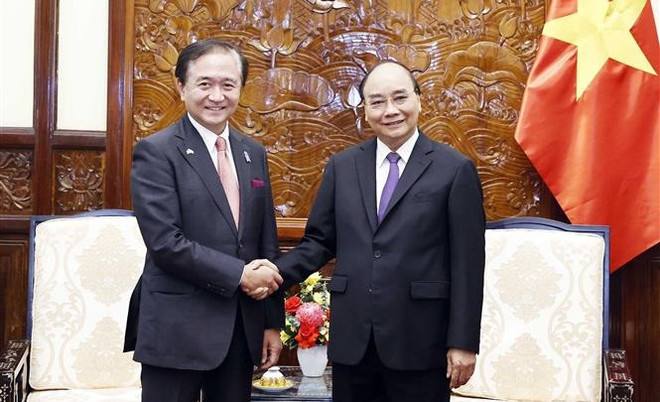 Presidente de Vietnam recibe a gobernador de prefectura japonesa de Kanagawa ảnh 1 Presidente de Vietnam recibe a gobernador de prefectura japonesa de Kanagawa ảnh 1