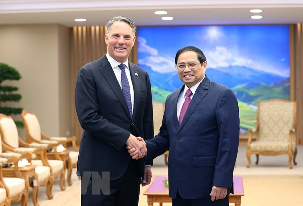 Premier vietnamita recibe a vicepremier y ministro de Defensa de Australia ảnh 1