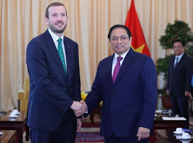 Premier vietnamita recibe a Alto Comisario Europeo de Medio Ambiente, Océanos y Pesca ảnh 2 Premier vietnamita recibe a Alto Comisario Europeo de Medio Ambiente, Océanos y Pesca ảnh 2
