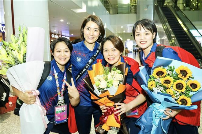 Delegación deportiva de Vietnam trae a casa 27 medallas de ASIAD 19 ảnh 1 Delegación deportiva de Vietnam trae a casa 27 medallas de ASIAD 19 ảnh 1
