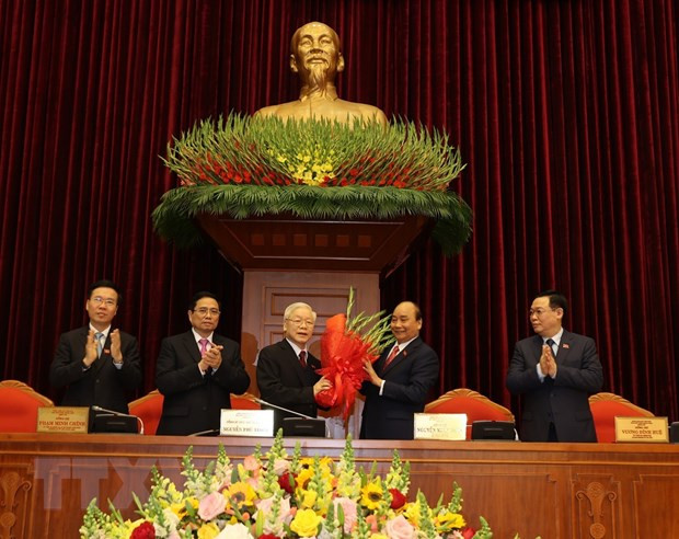 Nguyen Phu Trong reelegido como secretario general del Partido Comunista de Vietnam ảnh 1 Nguyen Phu Trong reelegido como secretario general del Partido Comunista de Vietnam ảnh 1