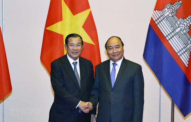 Primer ministro de Vietnam recibe a dirigentes de Camboya y Laos ảnh 1 Primer ministro de Vietnam recibe a dirigentes de Camboya y Laos ảnh 1