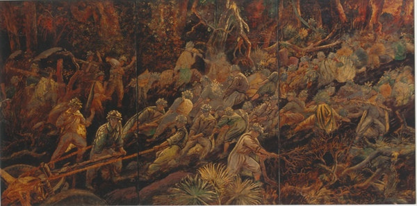 La histórica victoria de Dien Bien Phu a través de pinturas ảnh 1 La histórica victoria de Dien Bien Phu a través de pinturas ảnh 1