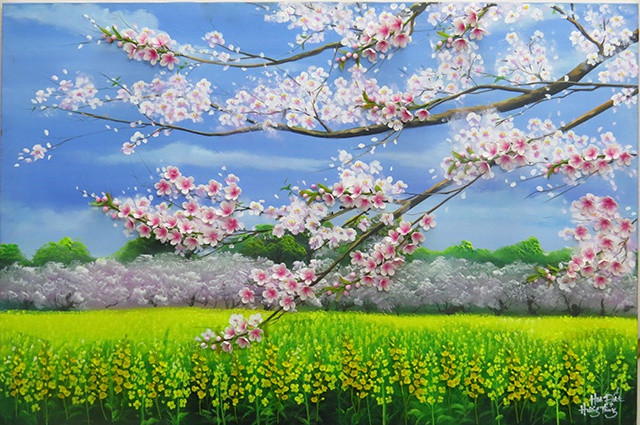 Joven vietnamita crea pinturas 3D de flores de arcilla ảnh 1 Joven vietnamita crea pinturas 3D de flores de arcilla ảnh 1