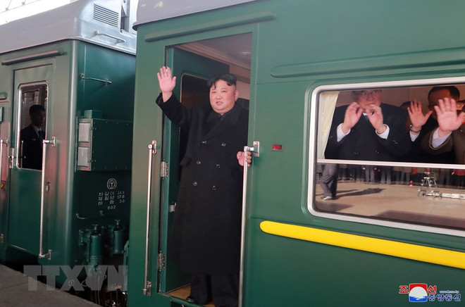 [Fotos] Parte presidente norcoreano en tren a Vietnam para segunda cumbre EE.UU.-RPDC ảnh 4