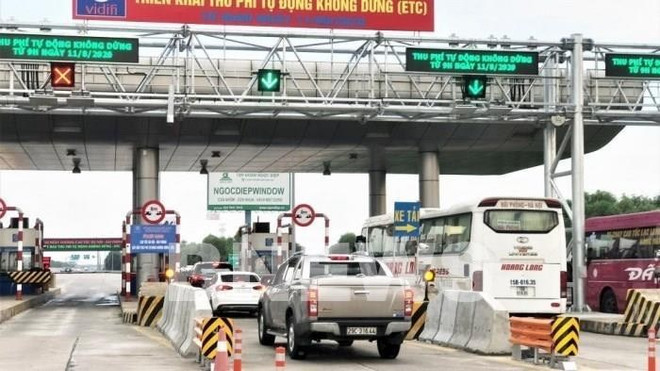 Comienzan aplicación del cobro electrónico de peajes en autopista Hanoi-Hai Phong ảnh 1 Comienzan aplicación del cobro electrónico de peajes en autopista Hanoi-Hai Phong ảnh 1