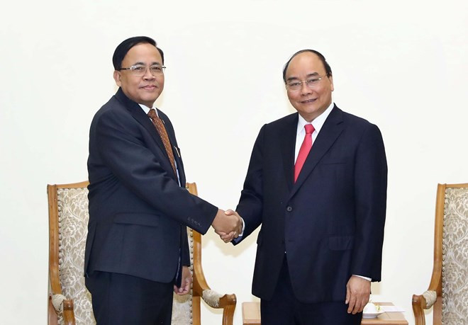 Recibe premier vietnamita al ministro de cooperación internacional de Myanmar ảnh 1 Recibe premier vietnamita al ministro de cooperación internacional de Myanmar ảnh 1