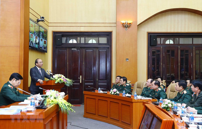 Asiste premier vietnamita a conferencia sobre defensa de zonas militares ảnh 1 Asiste premier vietnamita a conferencia sobre defensa de zonas militares ảnh 1