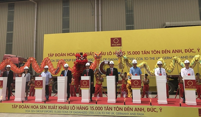 Ba Ria – Vung Tau, Vietnam (VNA) - La corporación vietnamita Hoa Sen exportó unas 15 mil toneladas de chapas de acero, por un valor de más de 11 millo ảnh 1