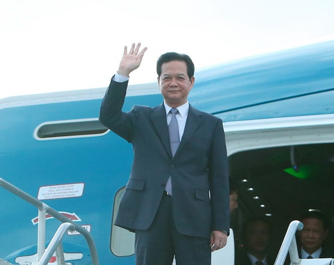 Llega premier vietnamita a Estados Unidos para la Cumbre ASEAN-EE.UU. ảnh 1 Llega premier vietnamita a Estados Unidos para la Cumbre ASEAN-EE.UU. ảnh 1