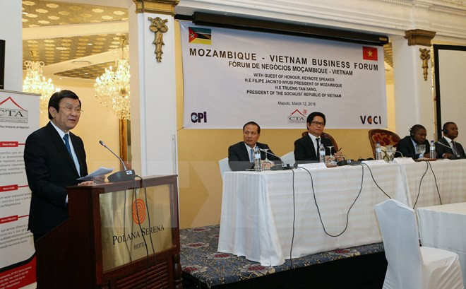 Presidente vietnamita asiste a Foro Empresarial en Mozambique ảnh 1 Presidente vietnamita asiste a Foro Empresarial en Mozambique ảnh 1
