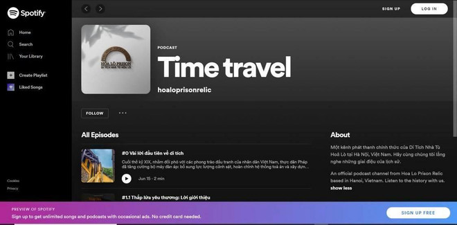Transmiten programa sobre la Prisión de Hoa Lo en Spotify ảnh 1