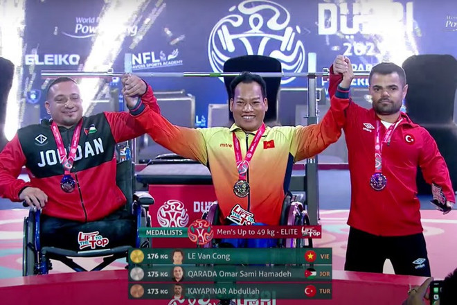 Halterófilo vietnamita gana medalla de oro en campeonato mundial para discapacitados ảnh 1 Halterófilo vietnamita gana medalla de oro en campeonato mundial para discapacitados ảnh 1