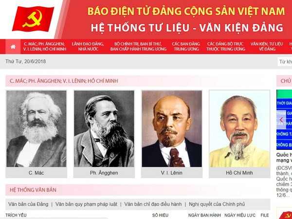 Revista electrónica del Partido Comunista de Vietnam lanza nuevo sitio web ảnh 1 Revista electrónica del Partido Comunista de Vietnam lanza nuevo sitio web ảnh 1