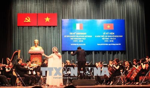 Conmemoran 45 años relaciones diplomáticas Vietnam-Italia ảnh 1 Conmemoran 45 años relaciones diplomáticas Vietnam-Italia ảnh 1