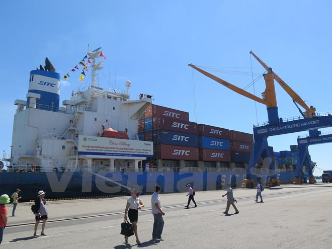 En servicio línea de transporte marítimo de contenedores Sudcorea – Chu Lai ảnh 1 En servicio línea de transporte marítimo de contenedores Sudcorea – Chu Lai ảnh 1