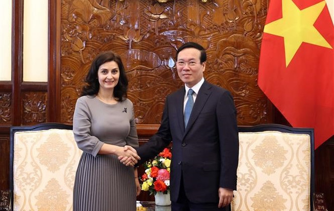 Presidente vietnamita recibe a saliente embajadora de Bulgaria ảnh 1