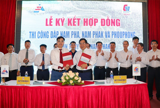 Entablan empresas vietnamitas lazos para construcción de obra hidroeléctrica en Laos ảnh 1 Entablan empresas vietnamitas lazos para construcción de obra hidroeléctrica en Laos ảnh 1