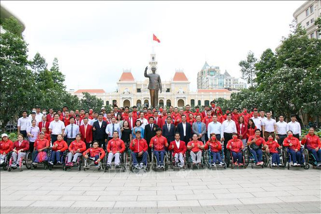 Ondea bandera de Vietnam en ASEAN Para Games 2022 ảnh 1 Ondea bandera de Vietnam en ASEAN Para Games 2022 ảnh 1