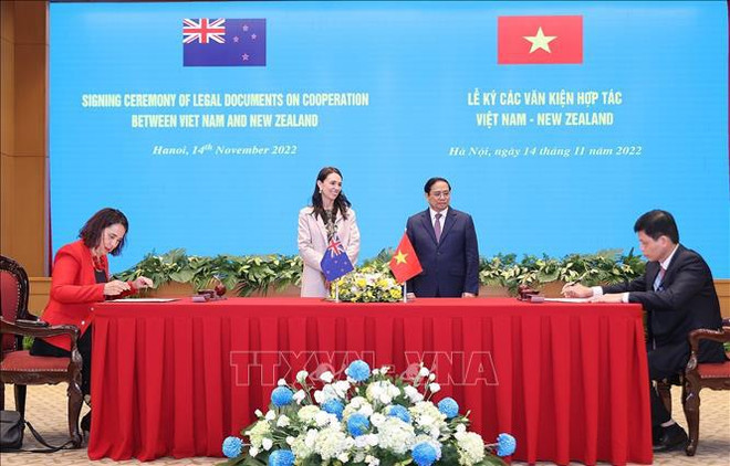 Vietnam y Nueva Zelanda firman diversos documentos de cooperación ảnh 1 Vietnam y Nueva Zelanda firman diversos documentos de cooperación ảnh 1