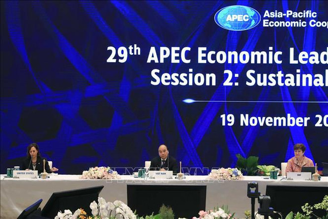 Vietnam participa en segunda sesión de la 29ª Reunión de Líderes Económicos de APEC ảnh 1 Vietnam participa en segunda sesión de la 29ª Reunión de Líderes Económicos de APEC ảnh 1