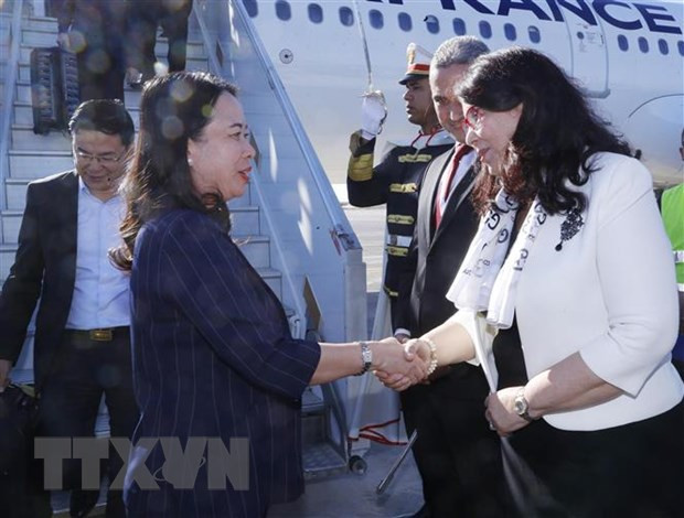 Vicepresidenta vietnamita llega a Túnez para participar en la XVIII Cumbre de la Francofonía ảnh 1
