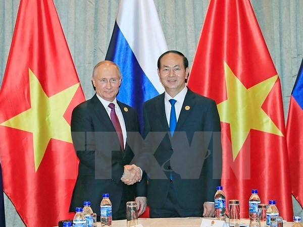 Presidente de Vietnam se reúne con su homólogo ruso, Vladimir Putin ảnh 1 Presidente de Vietnam se reúne con su homólogo ruso, Vladimir Putin ảnh 1