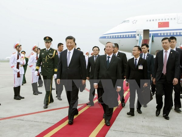 Presidente de China, Xi Jinping, inicia visita a Vietnam ảnh 1 Presidente de China, Xi Jinping, inicia visita a Vietnam ảnh 1