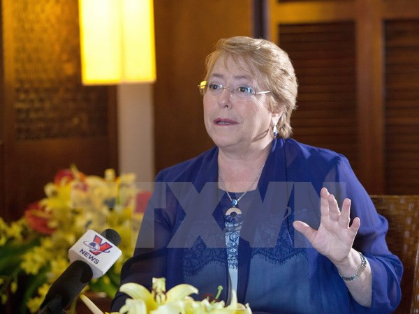 Bachelet: Unidos en su visión de APEC, Chile y Vietnam buscan fortalecer sus nexos bilaterales ảnh 1 Bachelet: Unidos en su visión de APEC, Chile y Vietnam buscan fortalecer sus nexos bilaterales ảnh 1