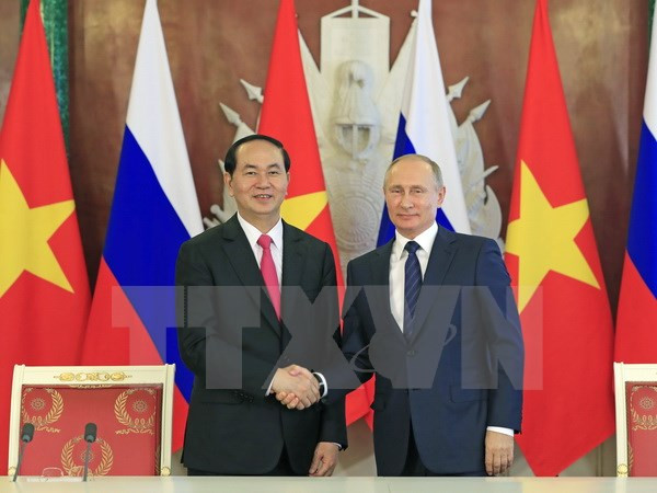 Visita oficial de presidente vietnamita: reflejo de desarrollo de relaciones en máximo nivel con Rusia ảnh 1 Visita oficial de presidente vietnamita: reflejo de desarrollo de relaciones en máximo nivel con Rusia ảnh 1