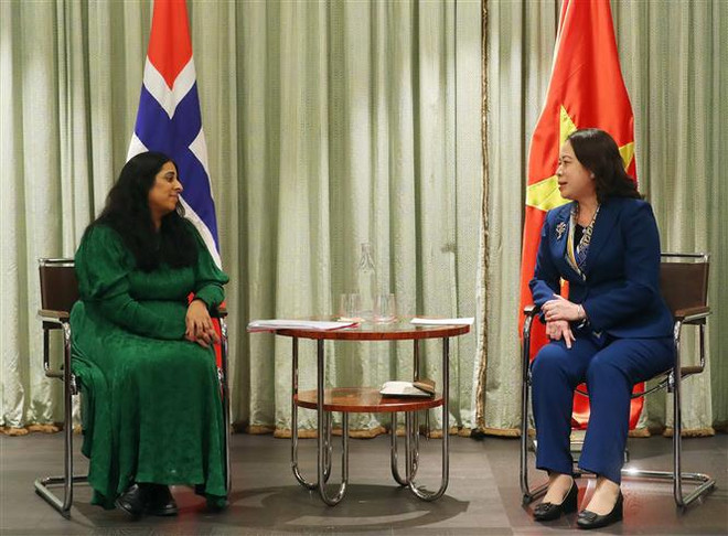 Vicepresidenta vietnamita se reúne con dirigentes noruegos ảnh 4 Vicepresidenta vietnamita se reúne con dirigentes noruegos ảnh 4