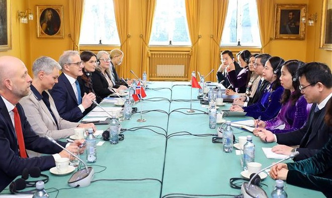 Vicepresidenta vietnamita se reúne con dirigentes noruegos ảnh 2 Vicepresidenta vietnamita se reúne con dirigentes noruegos ảnh 2