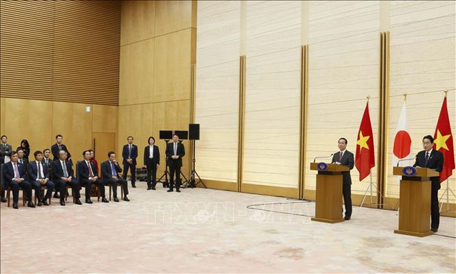 Vietnam y Japón elevan sus nexos a asociación estratégica integral por paz y prosperidad en Asia y el mundo ảnh 1 Vietnam y Japón elevan sus nexos a asociación estratégica integral por paz y prosperidad en Asia y el mundo ảnh 1