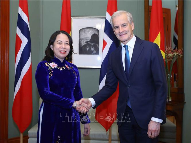 Vietnam y Noruega emiten comunicado de prensa conjunto ảnh 1 Vietnam y Noruega emiten comunicado de prensa conjunto ảnh 1