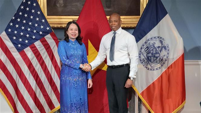 Vicepresidenta de Vietnam se reúne con líderes de Suiza, Letonia y el alcalde de Nueva York ảnh 3 Vicepresidenta de Vietnam se reúne con líderes de Suiza, Letonia y el alcalde de Nueva York ảnh 3
