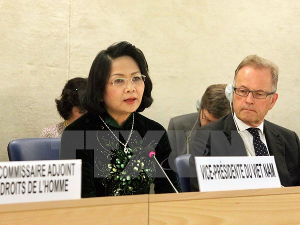 Vicepresidenta de Vietnam interviene en Consejo de Derechos Humanos en Suiza ảnh 1 Vicepresidenta de Vietnam interviene en Consejo de Derechos Humanos en Suiza ảnh 1
