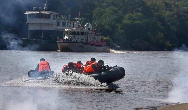 China, Laos, Myanmar y Tailandia realizan patrulla conjunta en río Mekong ảnh 1 China, Laos, Myanmar y Tailandia realizan patrulla conjunta en río Mekong ảnh 1
