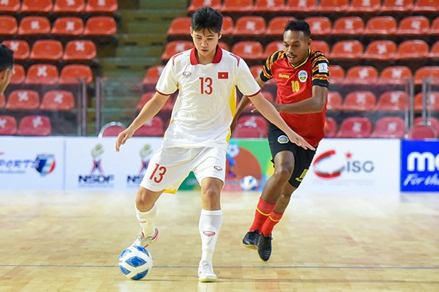 Vietnam encabeza grupo B del Campeonato de Futsal del Sudeste Asiático 2022 ảnh 1 Vietnam encabeza grupo B del Campeonato de Futsal del Sudeste Asiático 2022 ảnh 1