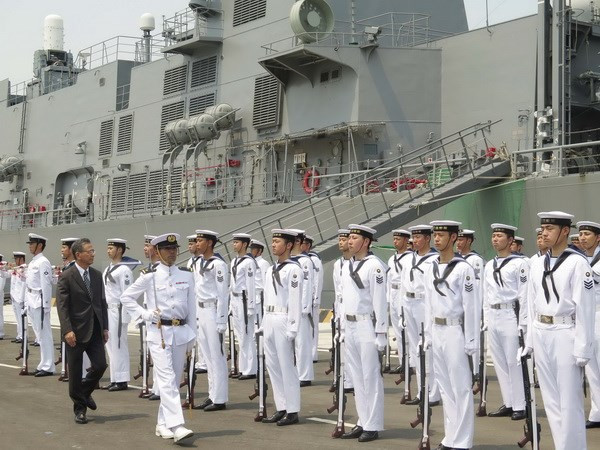 Buques de fuerza marítima de autodefensa de Japón arriban a Cam Ranh ảnh 1 Buques de fuerza marítima de autodefensa de Japón arriban a Cam Ranh ảnh 1